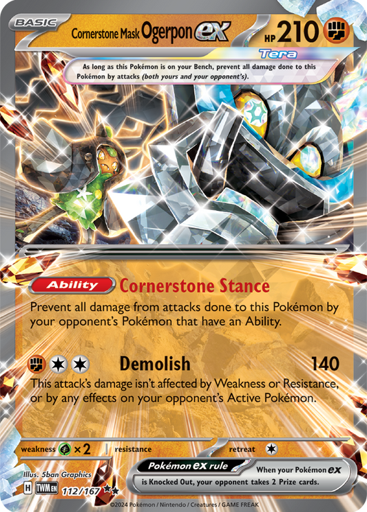 Cornerstone Mask Ogerpon ex (TWM 112)