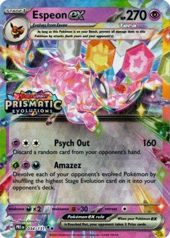 Espeon ex (PRE 034) Stamped