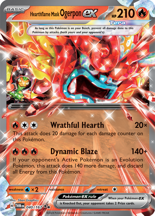 Hearthflame Mask Ogerpon ex (TWM 040)