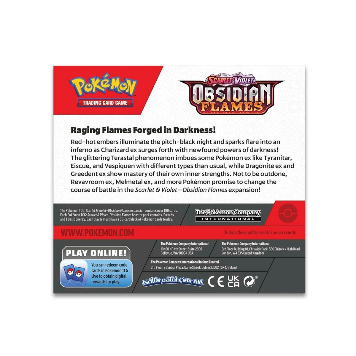 Obsidian Flames Booster Box Display (36 Packs)