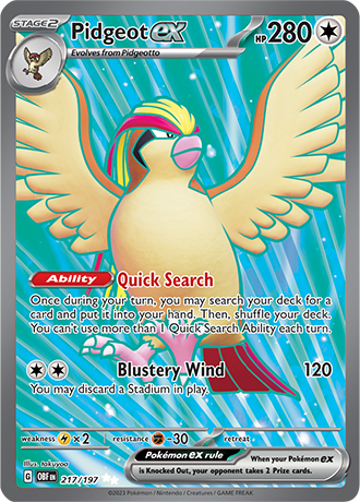 Pidgeot ex (OBF 217)